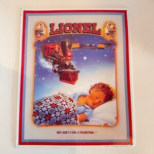 LIONEL Train Advertising Tin Sign Vintage Collectible Wall Sign (Bx 17)
